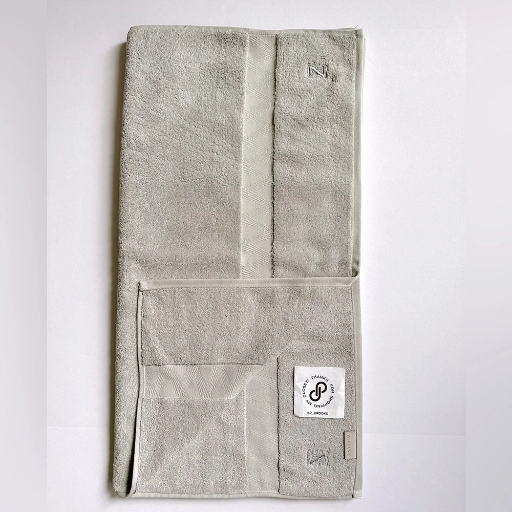 🎁ZOFFANY Bath Towel Set -2 PCS- Flint Grey - 3D20050BGY- Kanoko Plain Dye